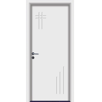 flush interior french door swinging white plastic door