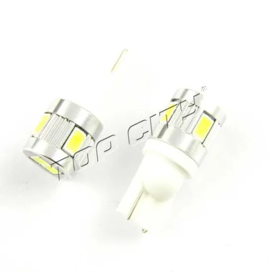 T10-6SMD-5630 CAR LED , SMD,Xenon White SMD Projector W5W 194 501 LED Bulbs
