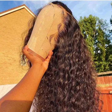 Invisible 6X6 Lace Closure Wig Lace Front Closure Human Hair Wig Kinky Curly 5X5 Transparent Lace Closure Wig
