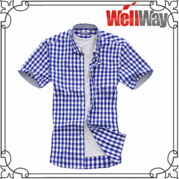 china print custom short sleeve button up shirts