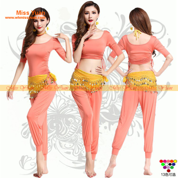 Long pant new style latin belly stage costumes