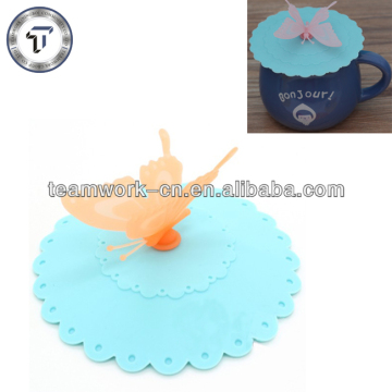 Healthy life butterfly silicone lids for cups