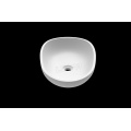 Lavabo da appoggio in fusione minerale WB0026 (acrilico puro) -matto bianco-550x353x142mm