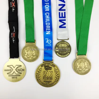 5K marathon running medal with ribbon
