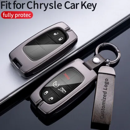 Leather Key Fob Cover for Chrysler Pacifica Voyager (2017-2021)