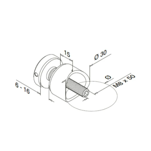 Balustrade en verre en acier inoxydable Hoders