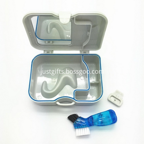 Promotional Square Denture Box With Mirror And Brush_4