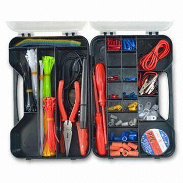 399 Pieces Automotive Electrical Essential Repair Kit, Includes Crimp Tool, Hook and Loop Ties