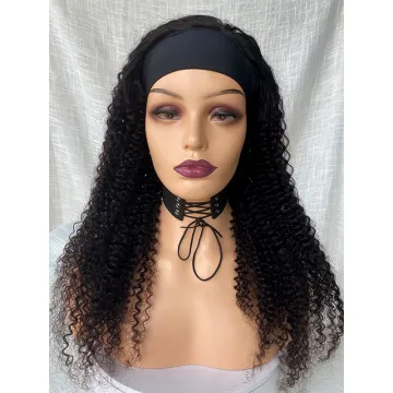 2021 Wholesale headband Brazilian Curly  Human Hair  Afro Kinky Straight  Raw Virgin Hair