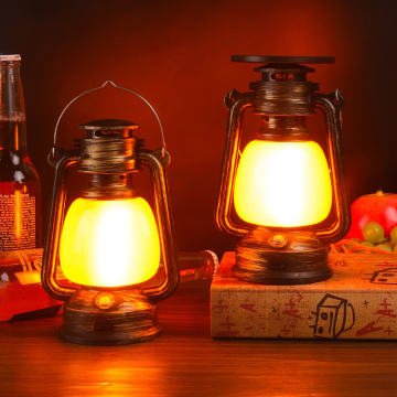 Antique Style Portable Horse Lamp - Cordless Table Light for Atmosphere and Decor