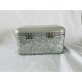 Galvanized metal open lid bread box