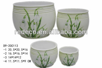 Ceramic flower bowl planters