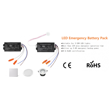 Kit d&#39;urgence à LED automatique pour la lumière LED de câblage