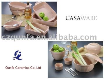 Easy to clean daily use stoneware fine dinnerware set