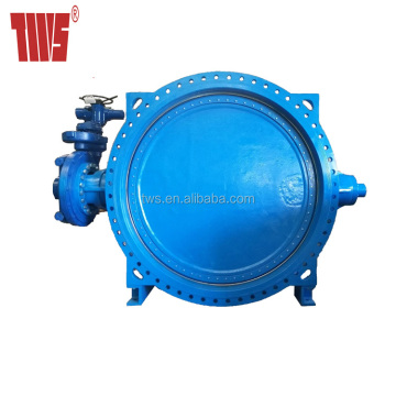 TWS Logo DN2400 PN10 Double Eccentric Flange Butterfly Valve