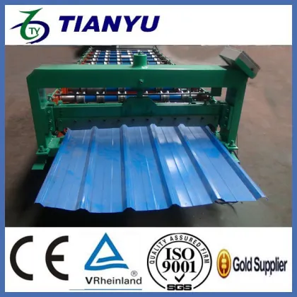 Building machine metal roofing materials
