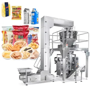 Granule Salt Coffee VFFS Nitrogen Fill 14-Head Weigher Snack Packing Machine