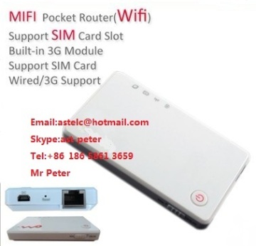3G Pocket Wifi Wireless SIM Card Slot Router