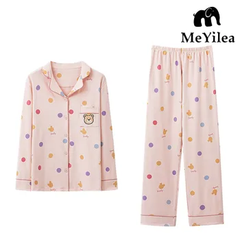 Women Cotton Long Sleeve Homewear Set