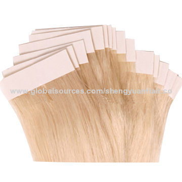 Hot Sale Blonde Prebonded Tape Human Hair Extension, Length of 10 to 26 Inches