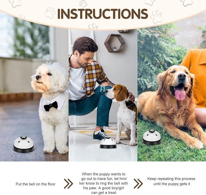2-Pack Dog Training Bells for Door & Potty Use