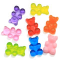 Flatback Jelly Bear Resin Cabochon Beads Artificial DIY Craft for Phone Case Decor Αξεσουάρ μαλλιών Κρεμαστά