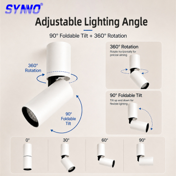 Projecteur pliable monté en surface rotatif à 360° SL-CL30G