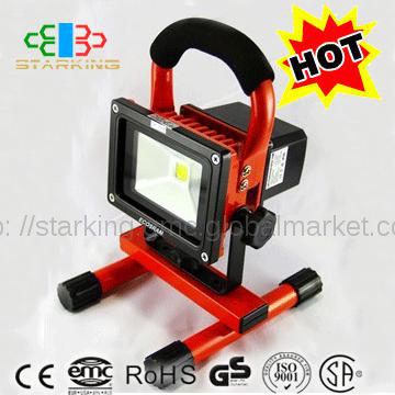 5 heures 10w led projecteurs rechargeables