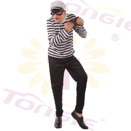Mens Carnival Party Prisoner Costume Gangster Costumes