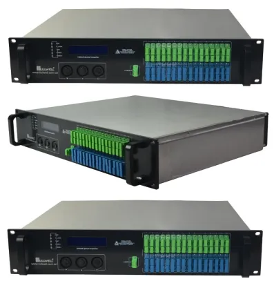 32x19 WDM PON EDFA OLT PON CATV WDM combiner , EPON WDM EDFA , 32 ports PON EDFA