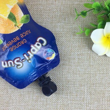 Custom juice liquid packaging 330ml stand-up spout-bag