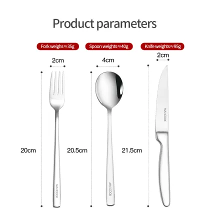 Maxcook 316L Stainless Steel Fork Spoon Set