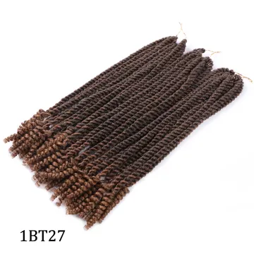 Wholesale 18'' 14'' Bug Ombre Dreadlocks Senegal Twist Spring Curly End Afro Synthetic Crochet Braiding Hair For Women Daily