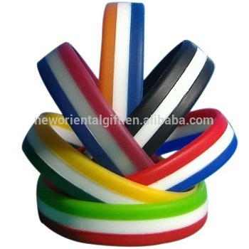 Cheap Customized Layer Silicone Wristband