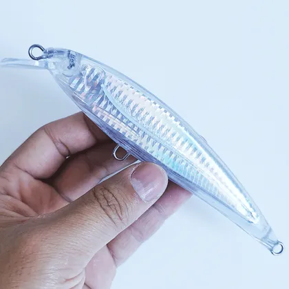 Yozuri Pencil Hard Crankbait Bodies Blanks - Unpainted Minnow Lures (15.5cm, 38g)