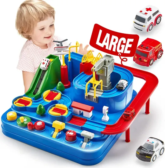 Race Track Car Adventure: Educational Puzzles and Toys for Preschool Boys and Girls (Ages 4-6)