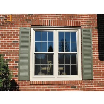 Waterproof Double Glass Aluminum Double Hung Wrought Iron Vertical Awning Windows