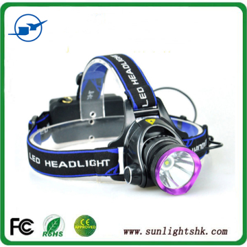 best selling 3-mode zoomable super bright 1500 lumens head led lights flashlight torch with 2x18650 battery rechargeable