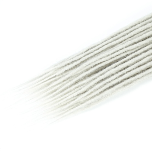 Metaliczne srebrne solidne syntetyczne sztuczne loki SREBRNE