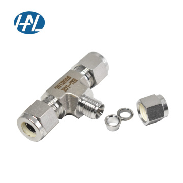 316L Stainless Steel High Pressure Reducing Tee with Double Ferrule