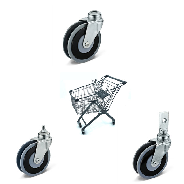 ؛ العجلات الخفيفة مع PP الأبيض ، PU ، المطاط الصلب ، TPR بلاستيك الثابتة العجلة الصغيرة