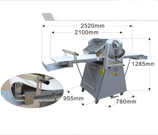 Commercial Croissant Machine Bakery Equipment Sheeter Pastry Dough Sheeter