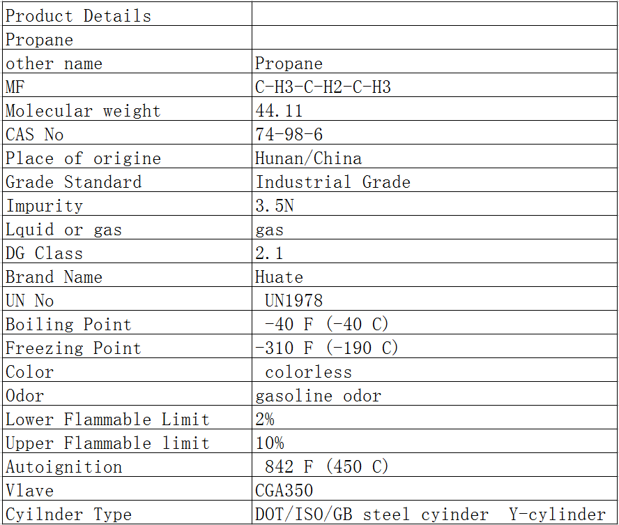 Price of pure propane c3h8 gas in aluminum cylinder