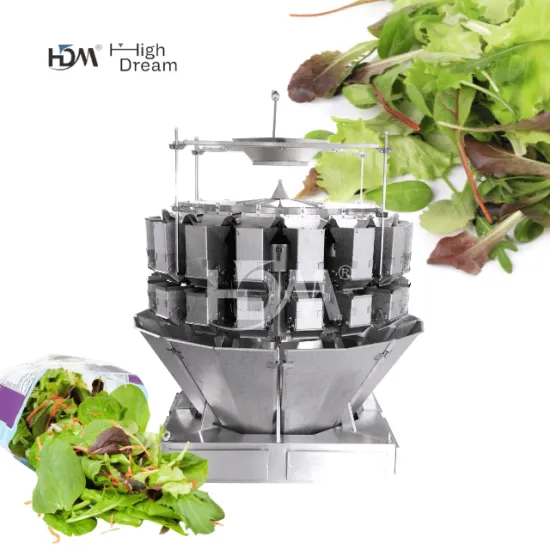 14-Head Multihead Scale Full Automatic Salad Weighing Machine