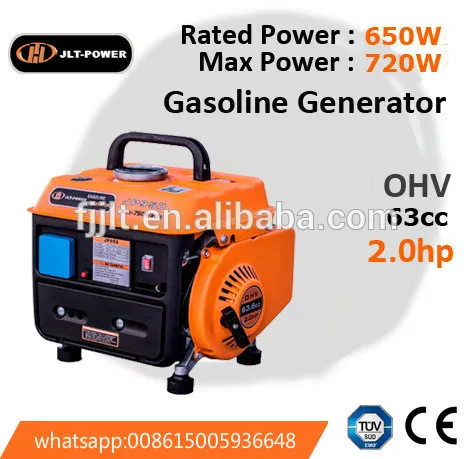 JLT POWER Easy Start Portable Gasoline Petrol Generator 650w for sale