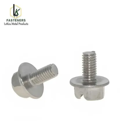 Stainless Steel Slotted Flanged Hex Head Screws