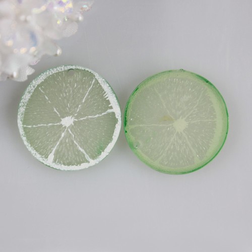 wholesale Resin Stereo Yellow Lemon Green Lime Orange Earrings Long Pendant Fashion Summer Fruit Jewelry For Girls Gifts