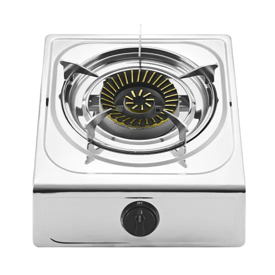 Full Body Stainless Steel Gas Cooker Single Burner Gas Stoves For Indoor Kitchens