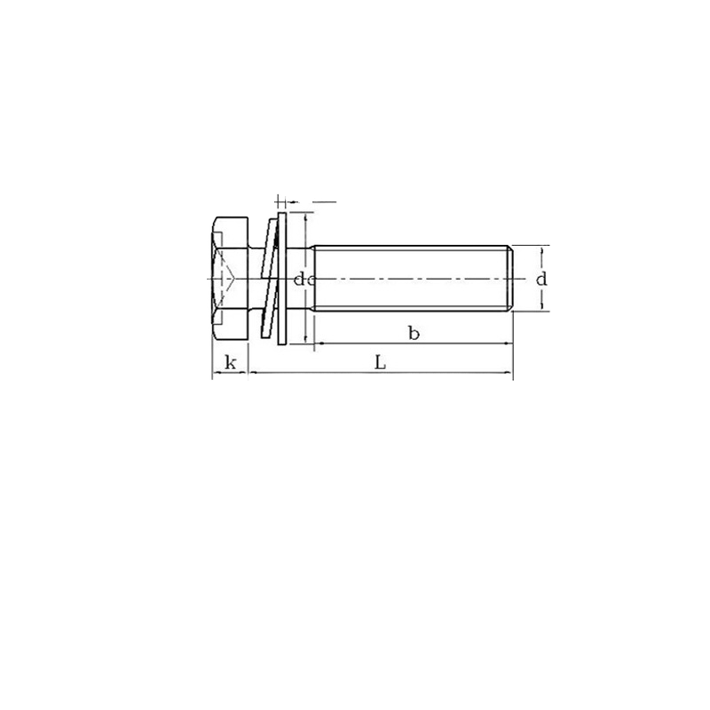 Factory 304 Stainless Steel Outer Hexagon Flat Pad Combination Bolt Connector Staples