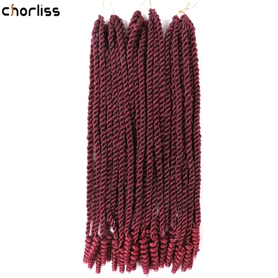 New Style18''14'' Bug Ombre dreadlocks Senegal Twist Spring Curly End Afro Synthetic Crochet Braiding Hair For Black Women Daily
